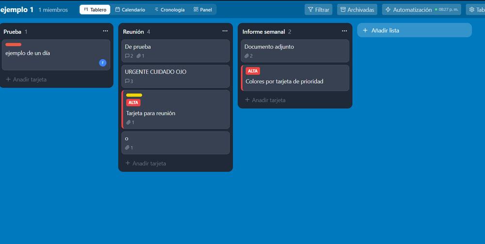 Tablero Kanban en Kanzo